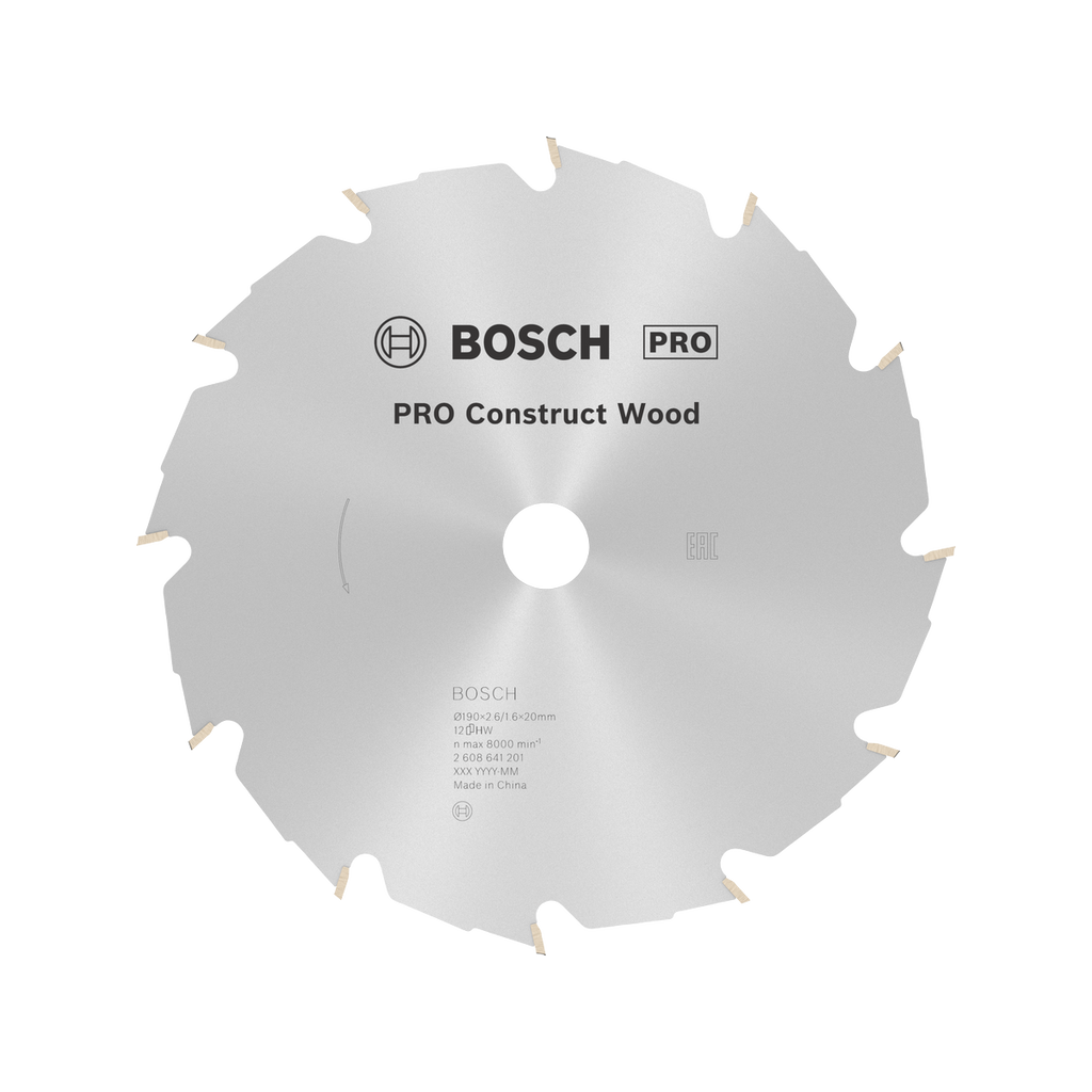 Bosch Lame De Scie Circulaire ø190x30x2.6mm 12 Dts Pour Le Bois (2608640633)