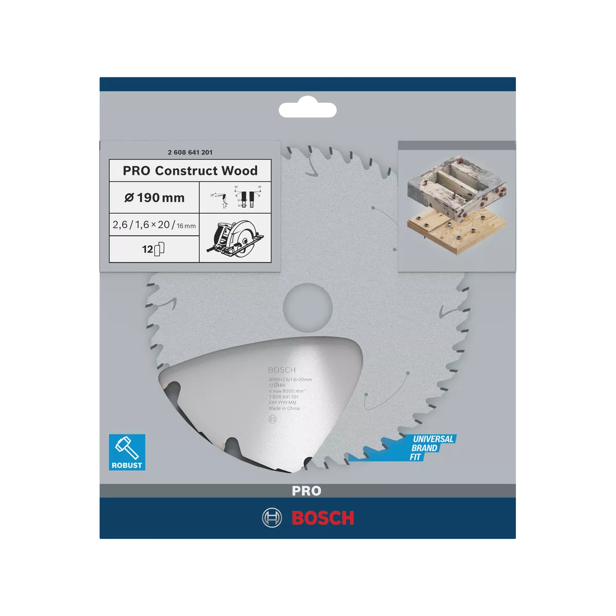 Bosch Lame De Scie Circulaire ø190x30x2.6mm 12 Dts Pour Le Bois (2608640633)