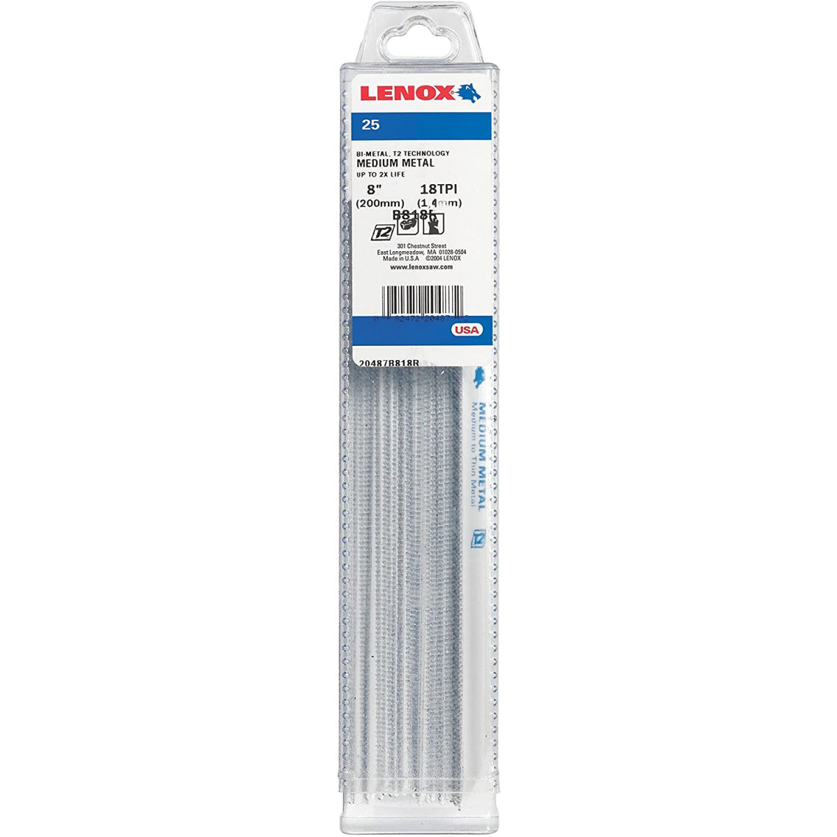 Lenox Lot De 25 Lames De Scie Métal 203mm (20487B818R)