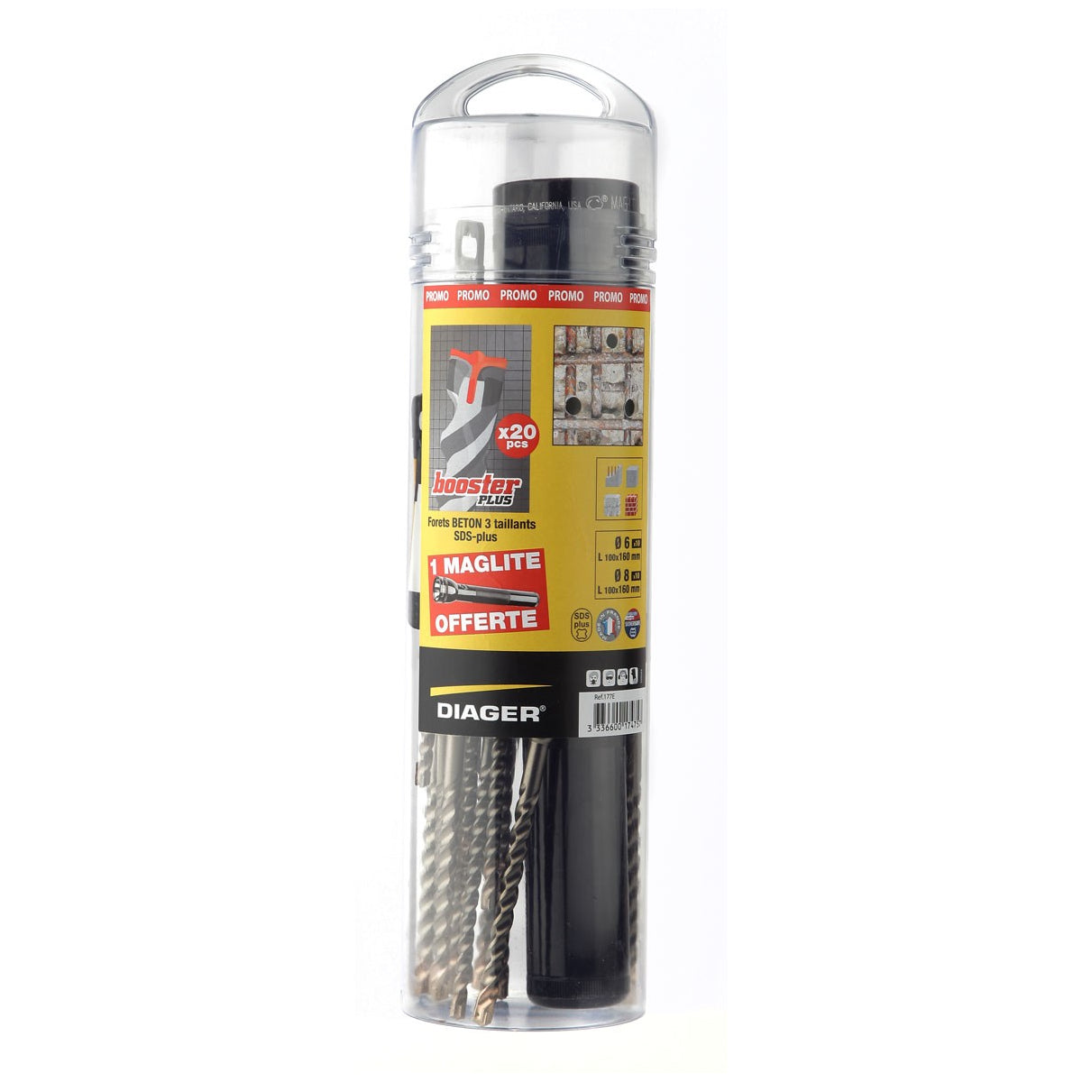  Lot De 20 Forets Béton SDS-plus Booster-plus DIAGER