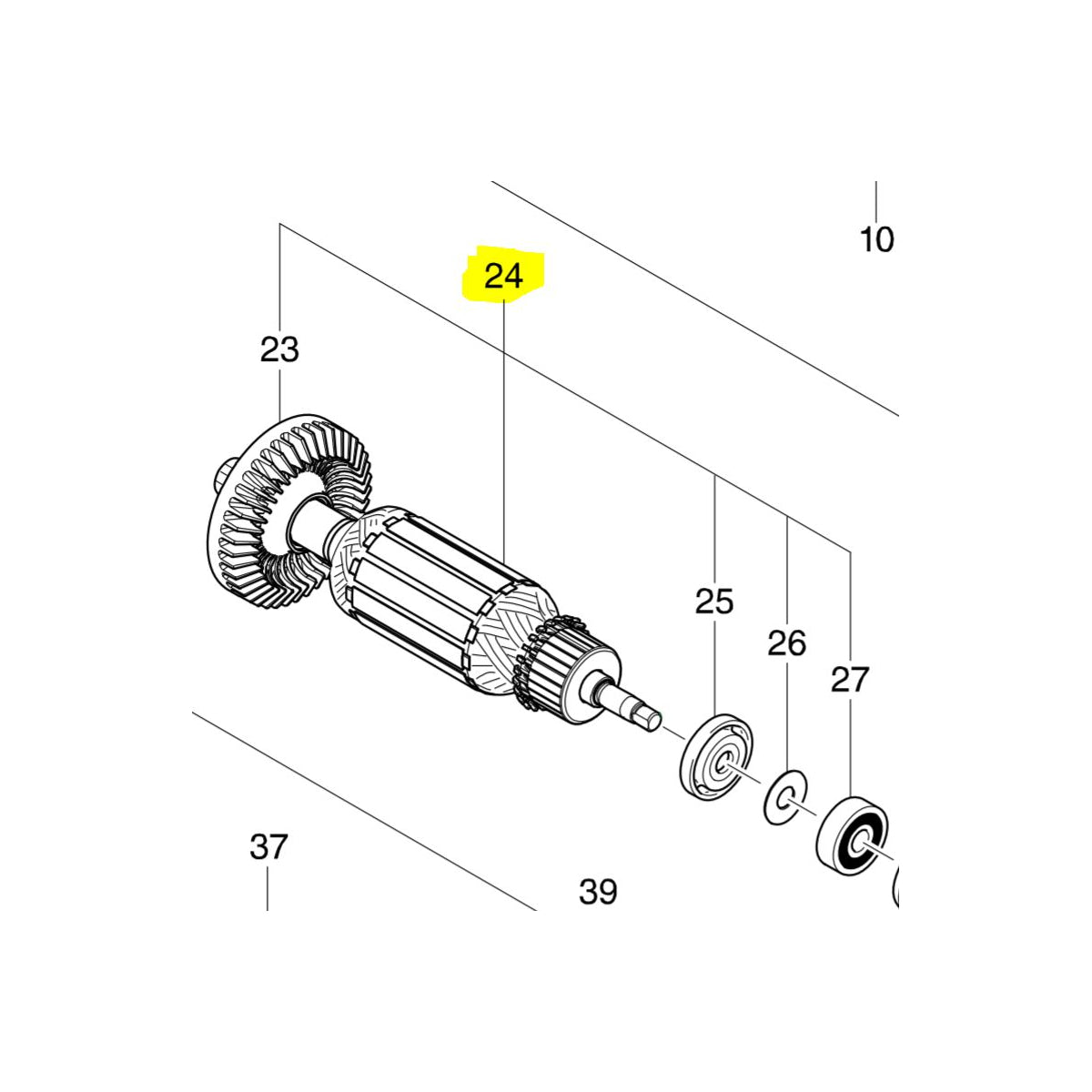  Makita 510306-3 Induit Pour Meuleuse Droite GD0801C