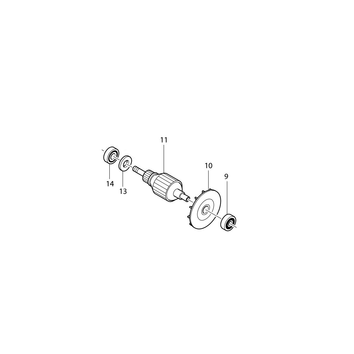  Makita 514205-1 Induit Ponceuse 9401, 9402