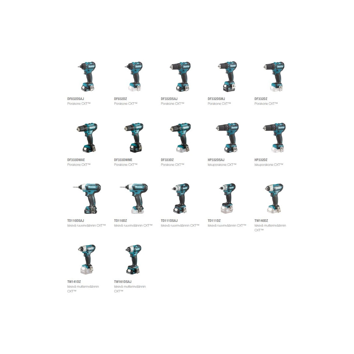  Makita 838312-9 Moulage Visseuse 12V DF330, HP331, TD110, DF031, DF032, TW140