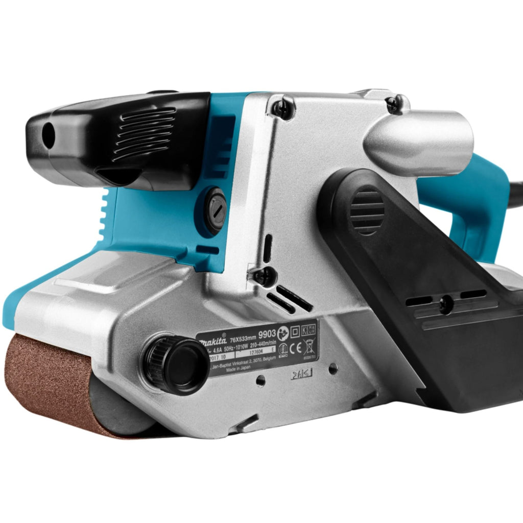  Makita 9903 Ponceuse à Bande 1010W 76x533mm à Vitesse Réglabe
