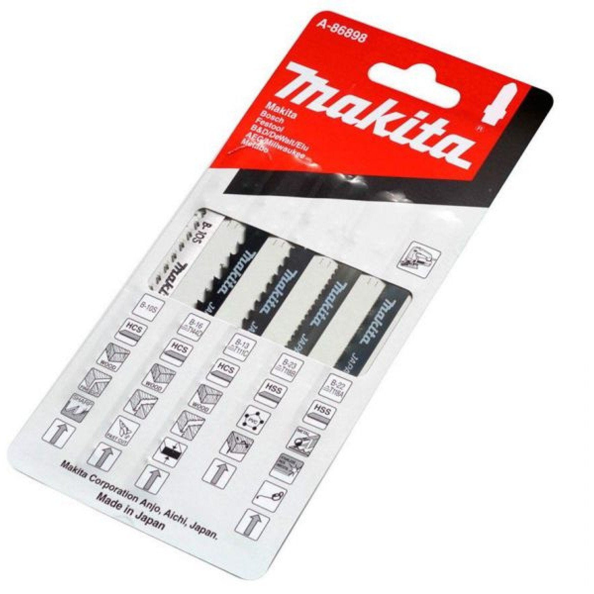  Makita A-86898 Pack De 5 Lames De Scie-Sauteuse