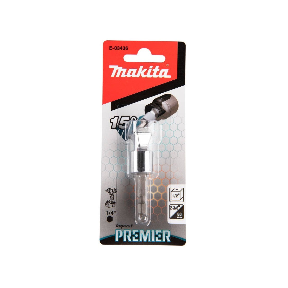  Makita Adaptateurs D'angles Pour Douilles 1/2" Impact Premier E-03436