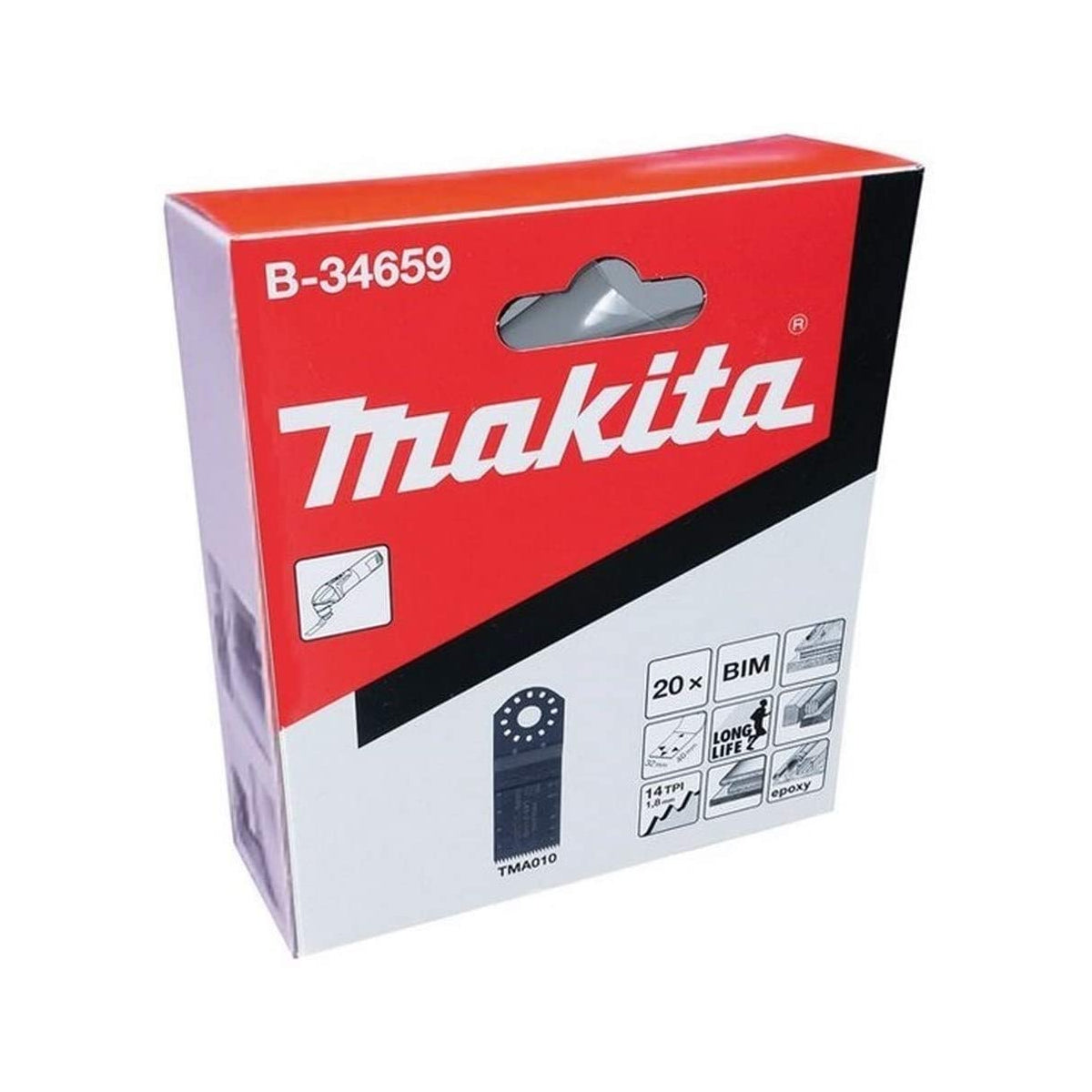  Makita B-34659 Lot De X20 Lames Scie Plongeante BIM Type TMA010 Pour Bois Dur (32x40mm)
