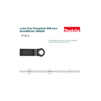  Makita B-34665 Lot De X20 Lames Scie Plongeante BIM Type TMA009 Pour Bois Et Métal (28x50mm)