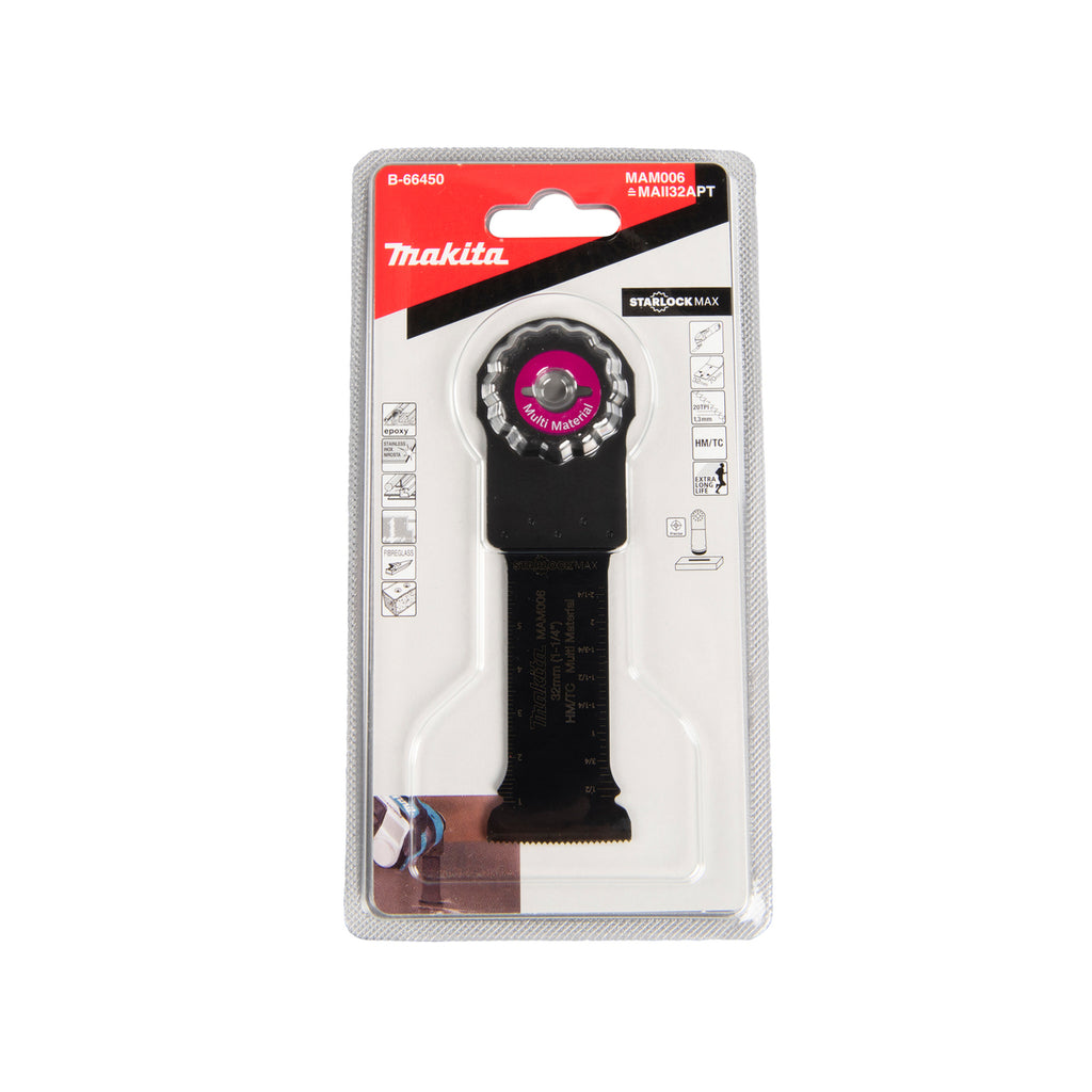  Makita B-66450 Lame Scie Plongeante TC/HM Carbure STARLOCK MAX (32x70mm)