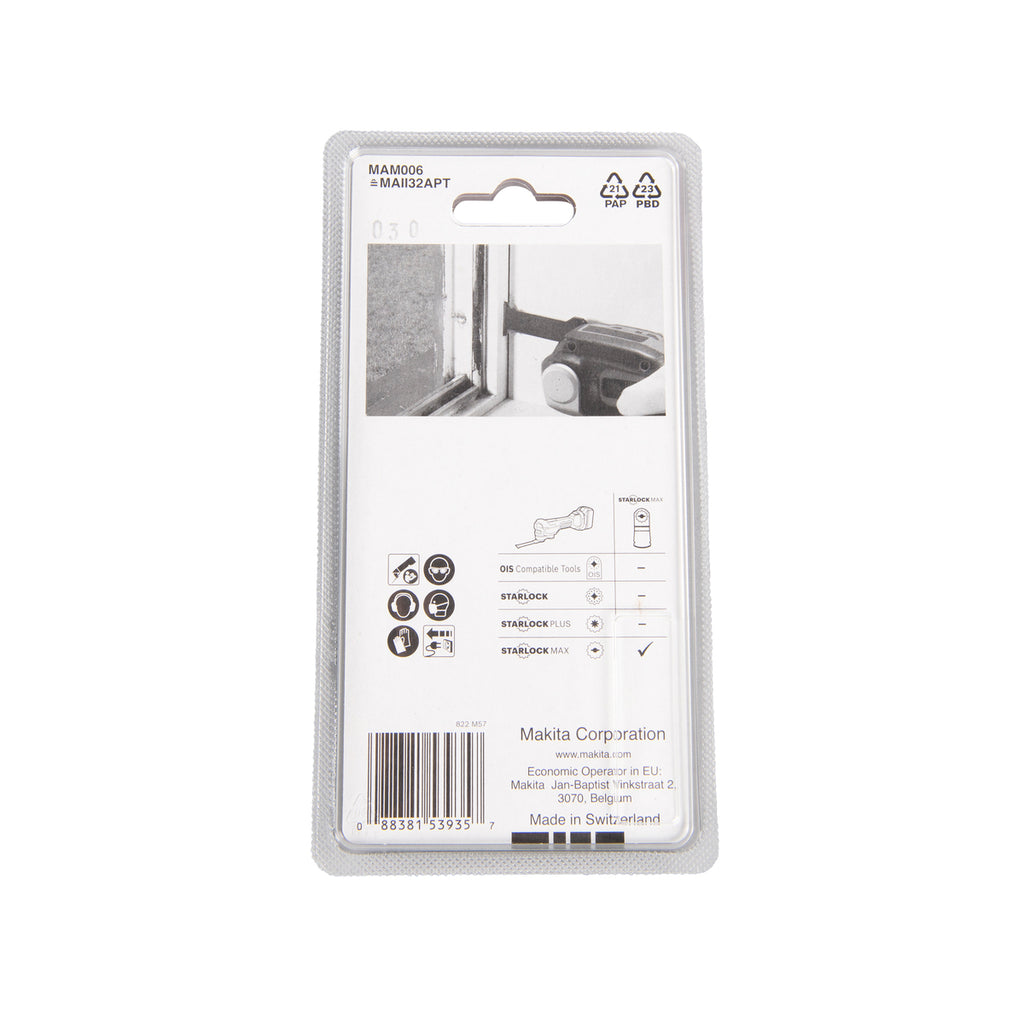  Makita B-66450 Lame Scie Plongeante TC/HM Carbure STARLOCK MAX (32x70mm)