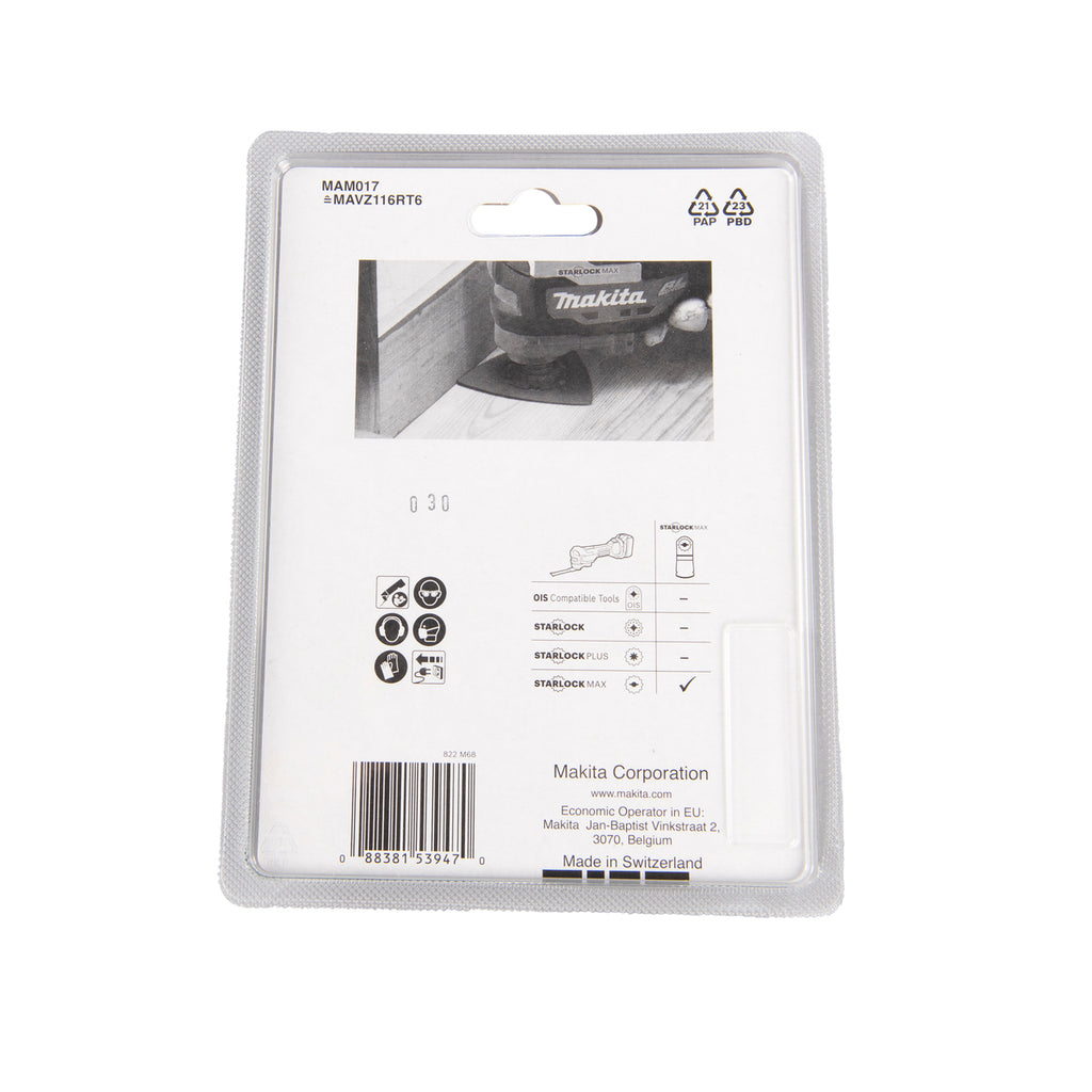  Makita B-66575 Plateau De Ponçage Carbure Starlock Max 116mm
