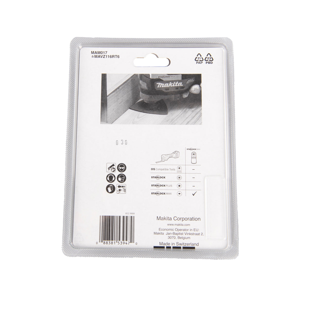  Makita B-66575 Plateau De Ponçage Carbure Starlock Max 116mm