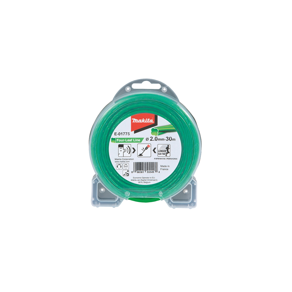  Makita Bobine De Fil Nylon Hélicoïdal Pour Coupe-bordure ø2mm X 30ml (E-01775)