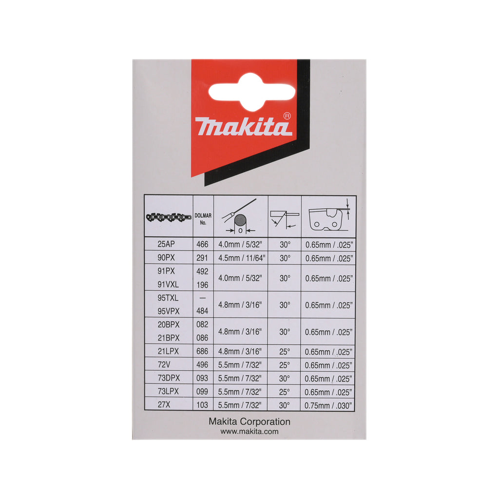  Makita Chaîne Pour Tronçonneuse 35cm 3/8" 1.3mm 91PX (191H11-5)