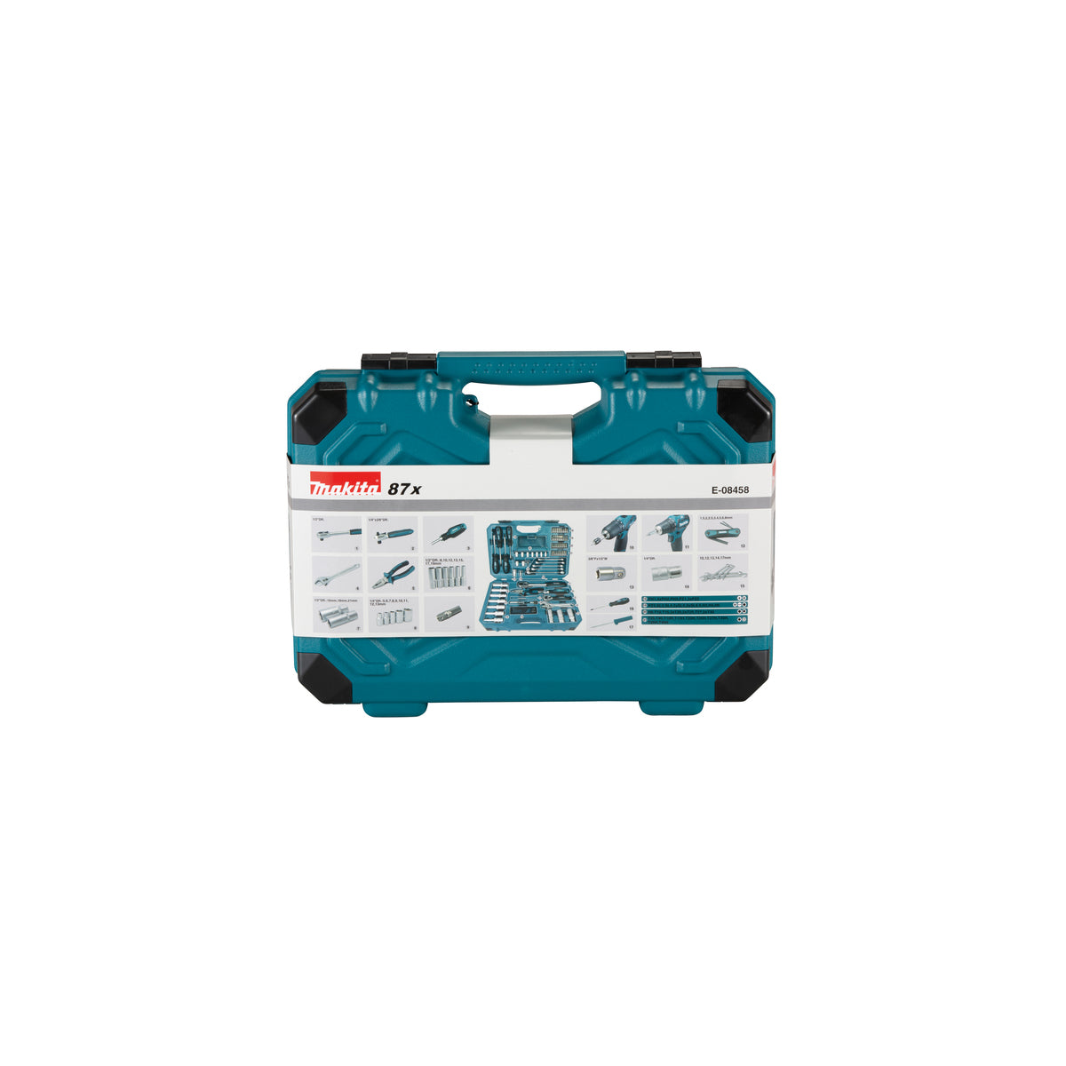 Makita Coffret D'outils 87 Pièces Avec Mallette De Transport E-08458