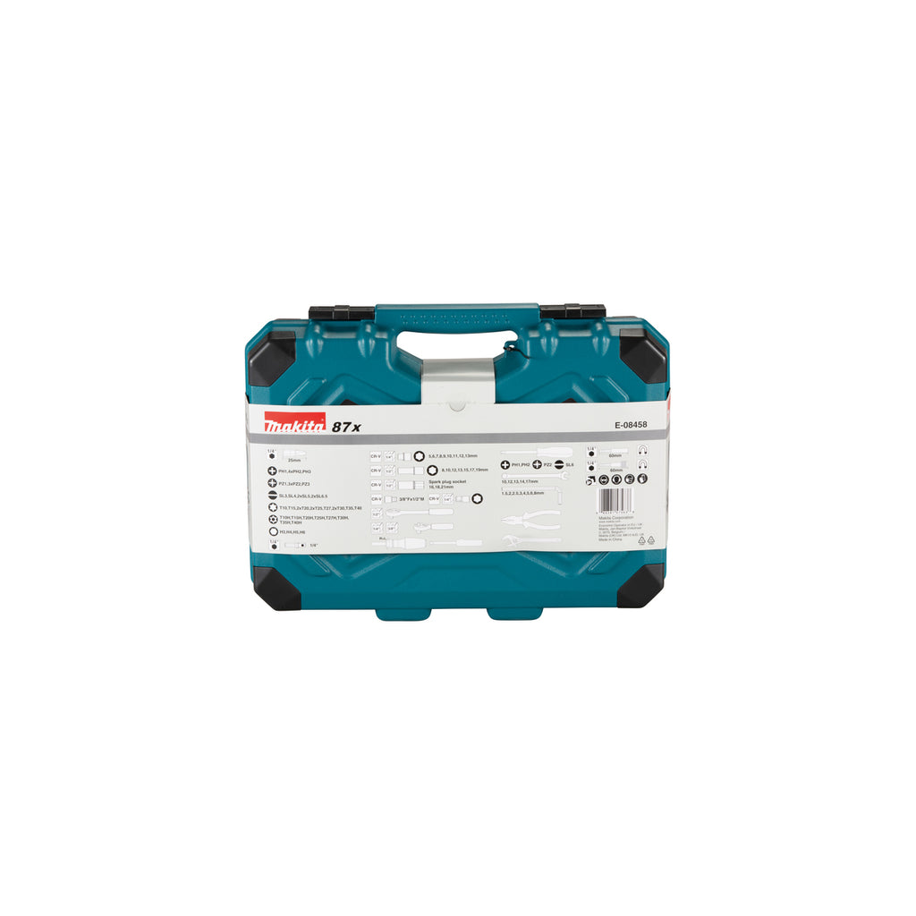  Makita Coffret D'outils 87 Pièces Avec Mallette De Transport E-08458