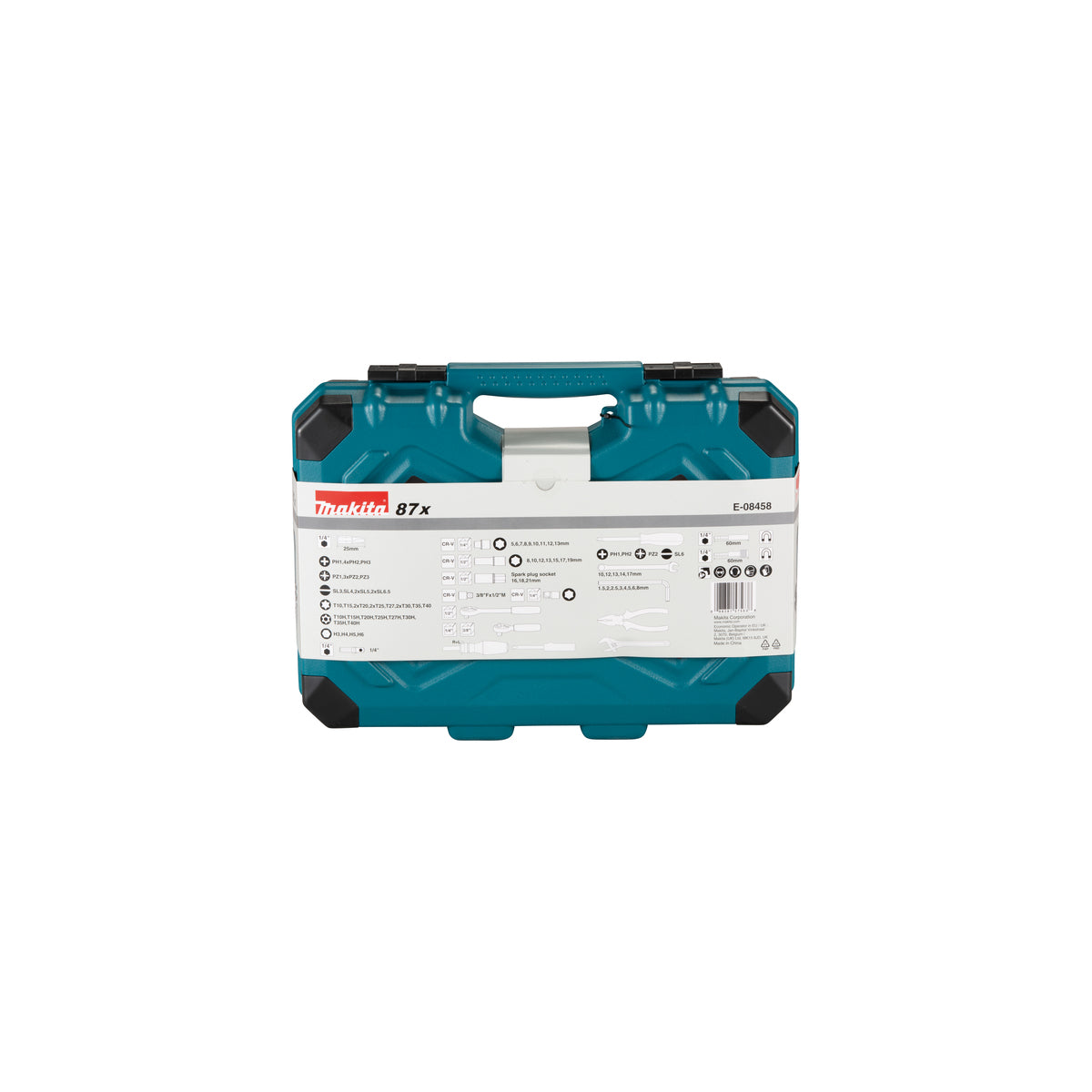 Makita Coffret D'outils 87 Pièces Avec Mallette De Transport E-08458