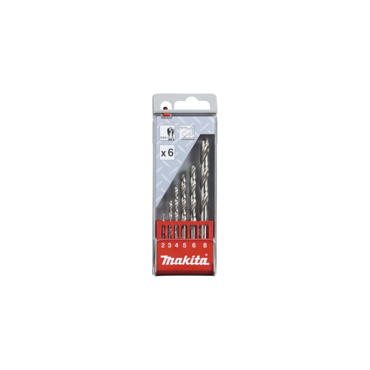  Makita D-57196 Coffret De 6 Forets Métal HSS-G