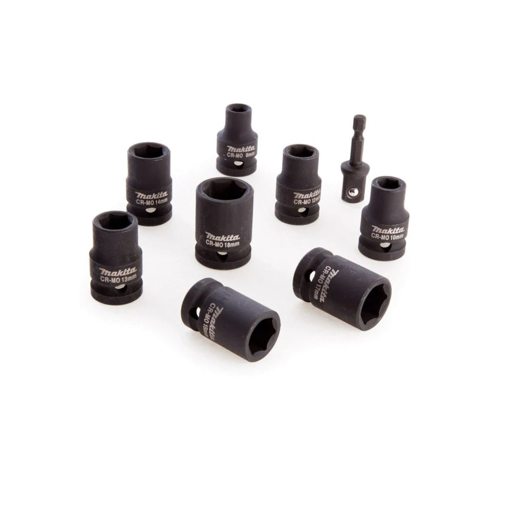  Makita Lot De 8 Douilles Courte 1/2" Pour Boulonneuse à Choc (B-54645)