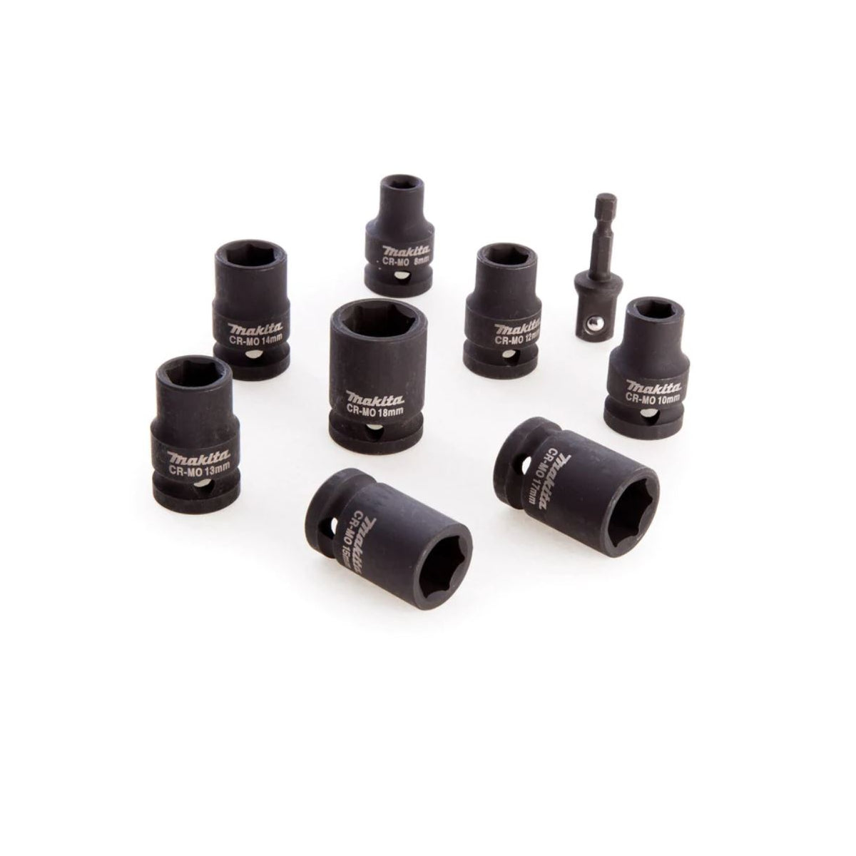  Makita Lot De 8 Douilles Courte 1/2" Pour Boulonneuse à Choc (B-54645)