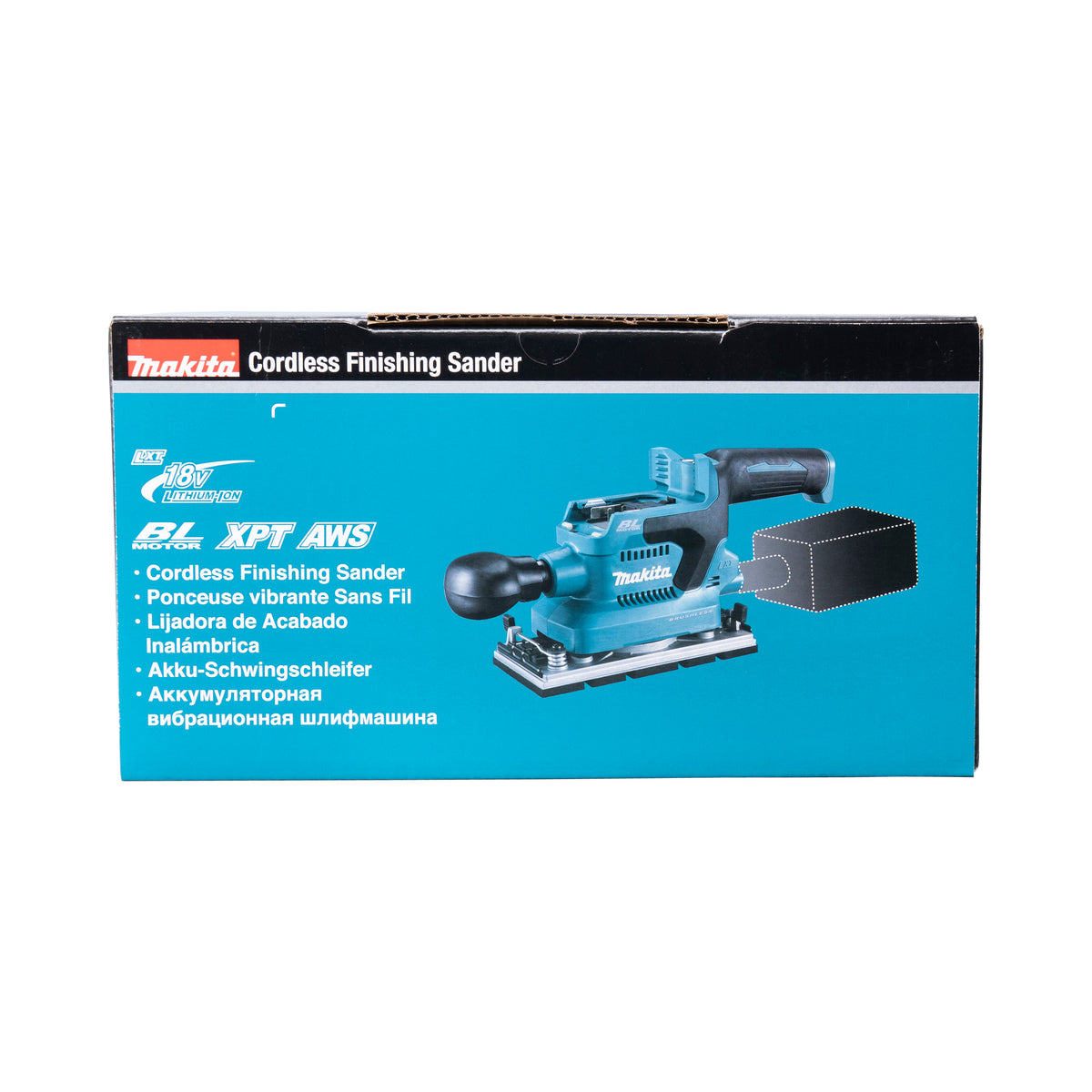  Makita DBO381ZU Ponceuse Vibrante 18V 93x185mm Avec AWS (Produit Seul)