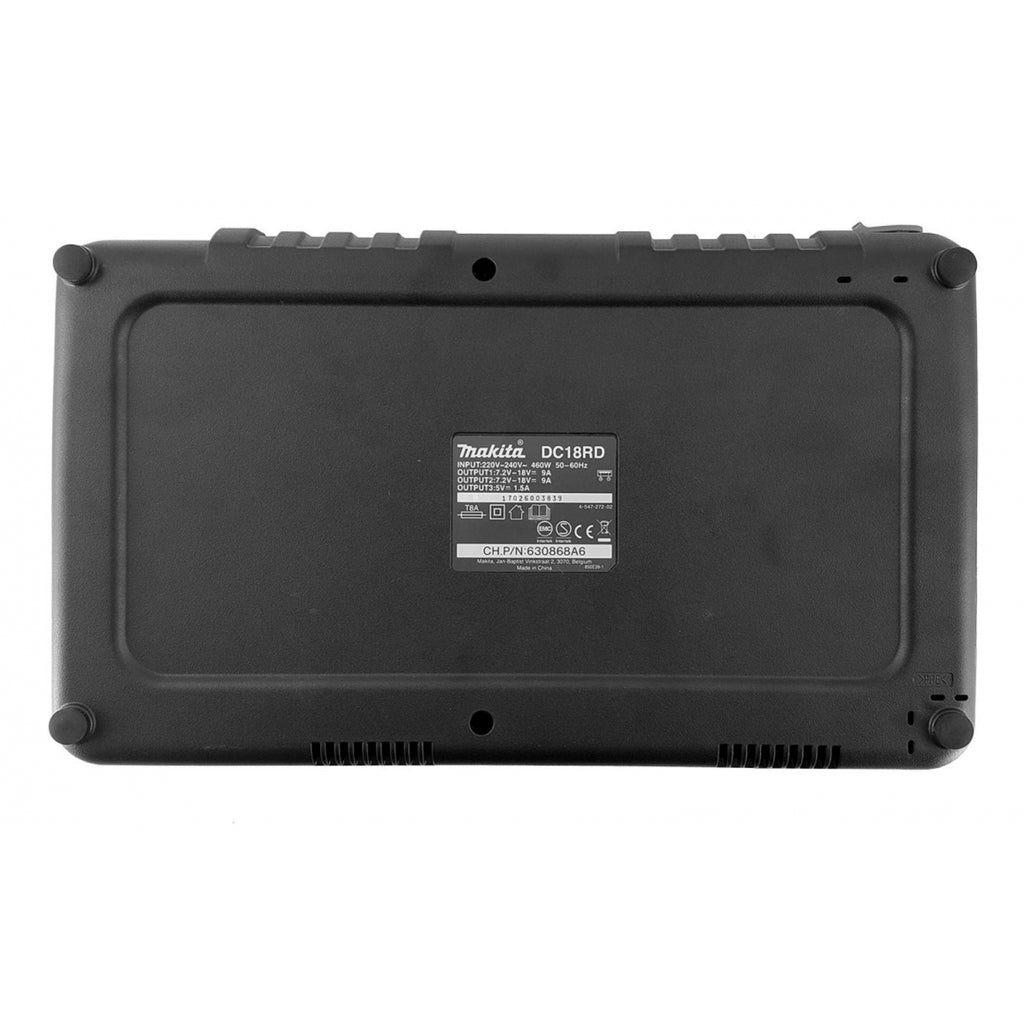  Makita DC18RD Chargeur 14.4v à 18v Li-ion Double Batteries 196933-6 (Chargeur Seule)