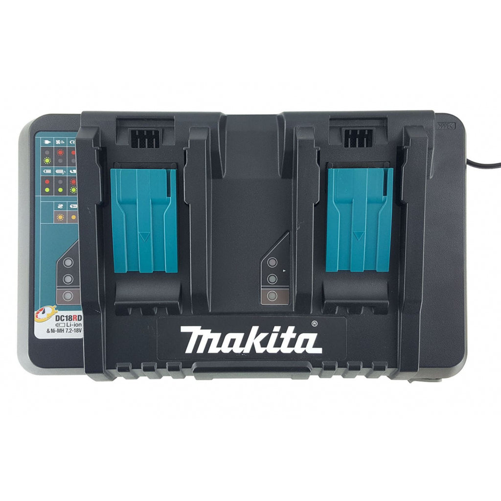  Makita DC18RD Chargeur 14.4v à 18v Li-ion Double Batteries 196933-6 (Chargeur Seule)