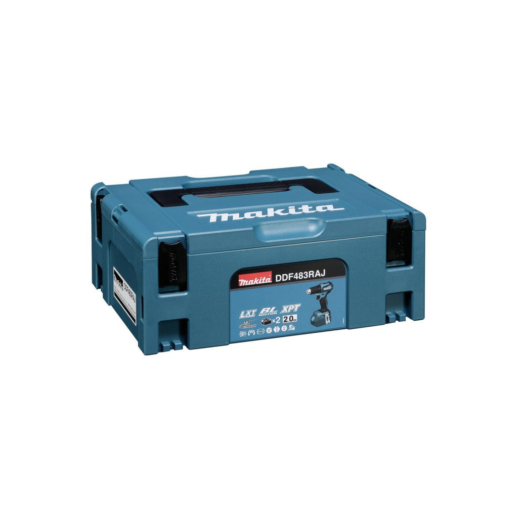  Makita DDF483RAJ Perceuse, Visseuse 18V LXT Li-Ion 2x2.0Ah Avec Coffret Mak-pac