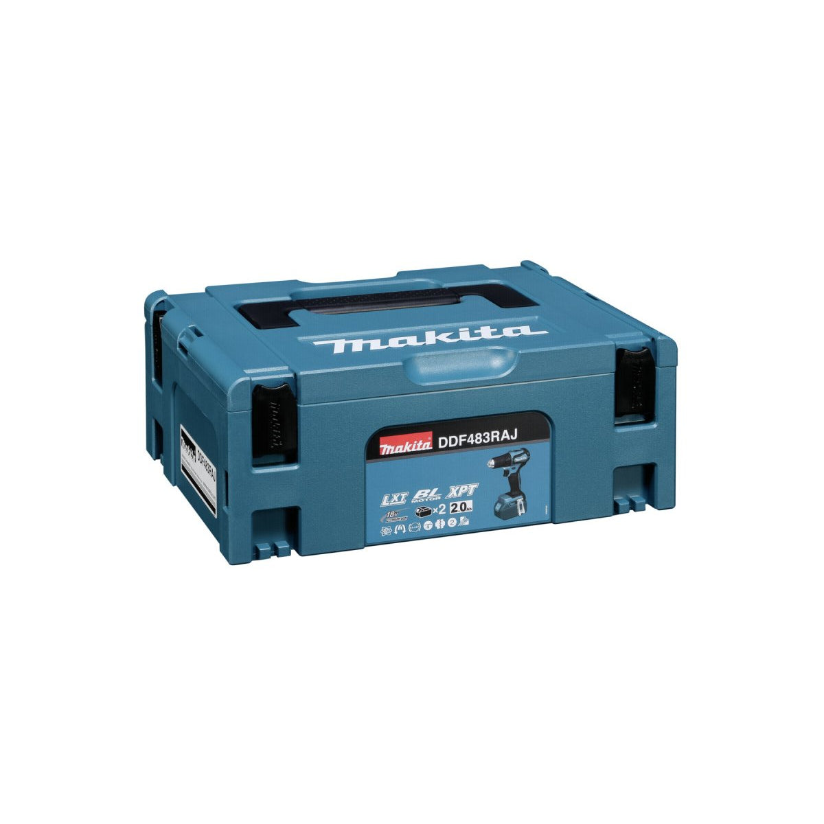  Makita DDF483RAJ Perceuse, Visseuse 18V LXT Li-Ion 2x2.0Ah Avec Coffret Mak-pac