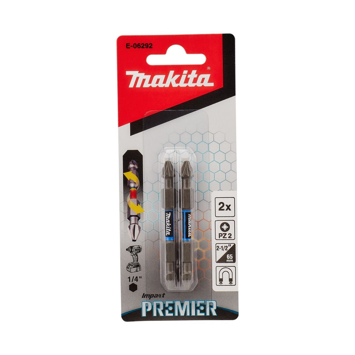  Makita Embout De Vissage Double PZ2 65mm Impact Premier E-06292