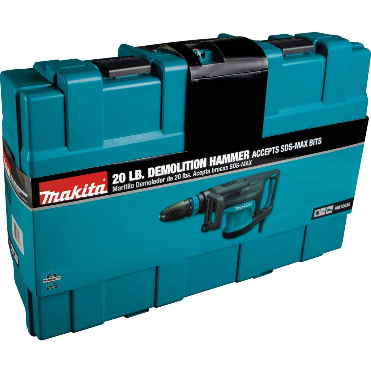  Makita HM1203C Burineur SDS-Max 19,1 Joules 1510W Avec Coffret De Transport