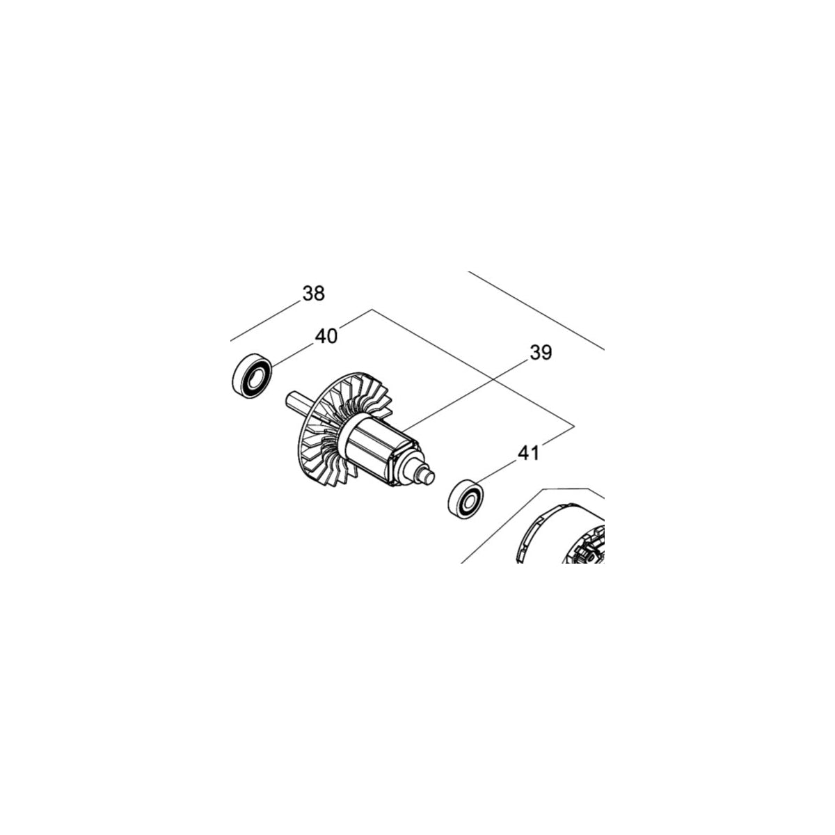  Makita Induit Pour Boulonneuse à Chocs 18V DTW1001, DTW1002 (519592-3)