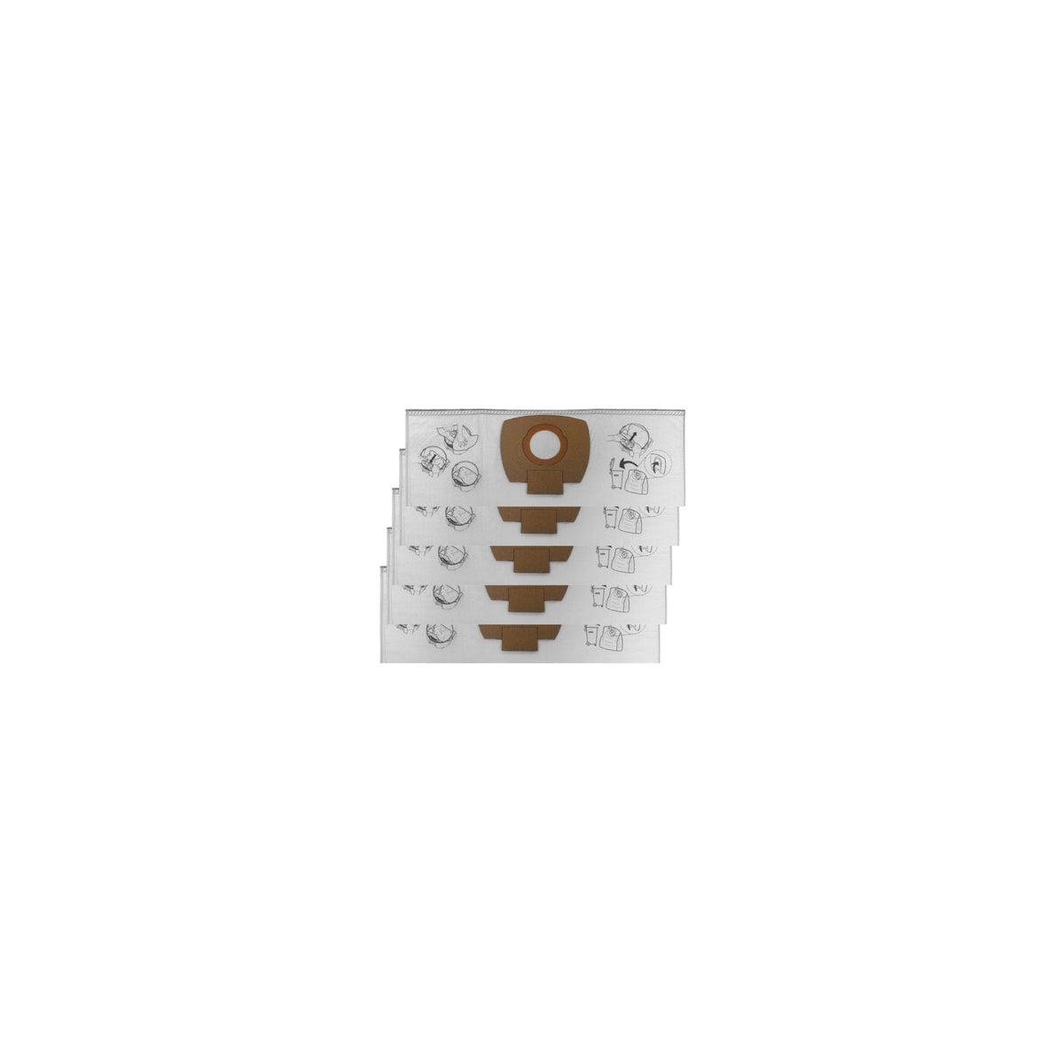  Makita P-72899 X5 Sacs Tissu Pour Aspirateurs VC2010L, VC2012L, VC2511
