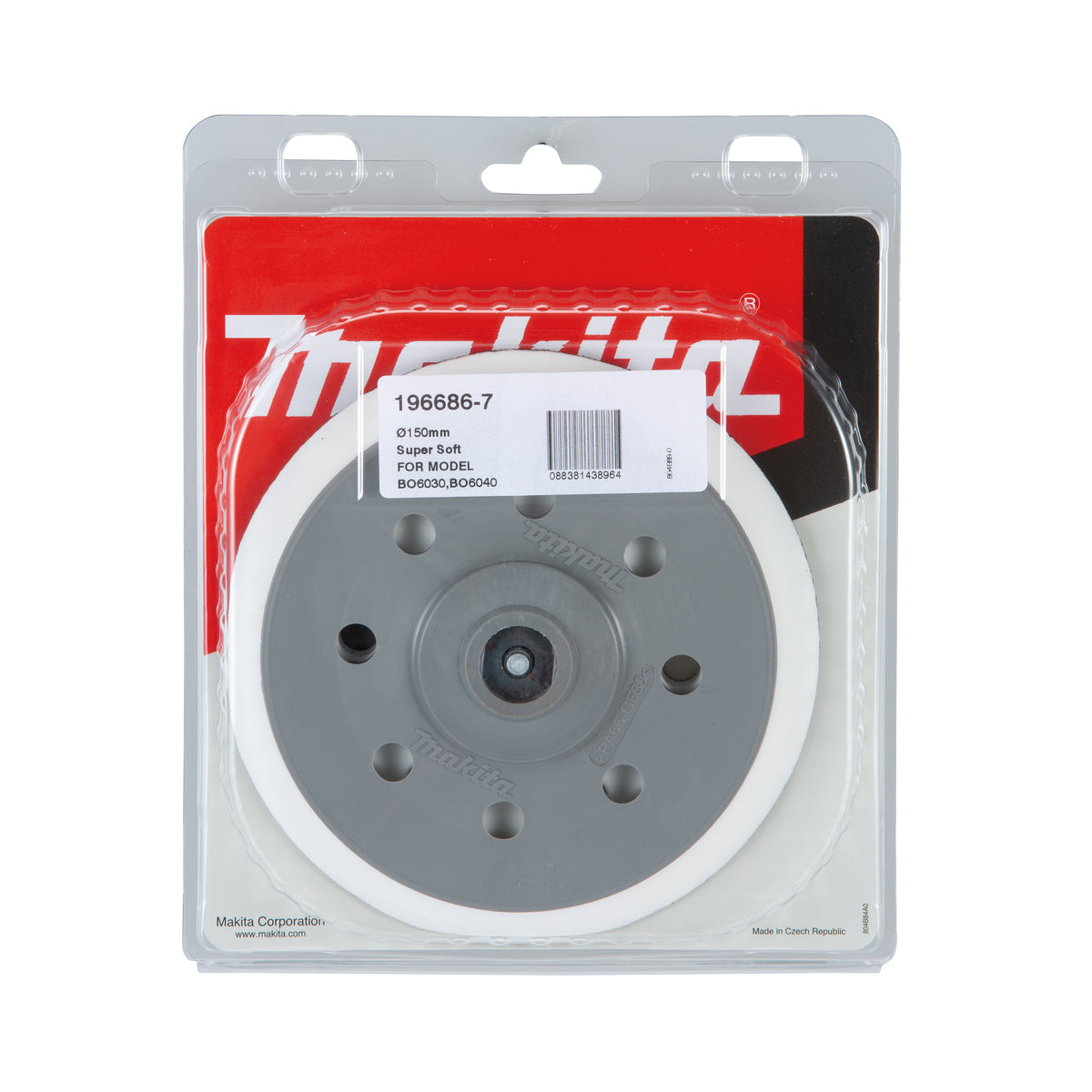  Makita Plateau De Ponçage Très Souple ø150mm Pour Ponceuse BO6030, BO6040 (196686-7)