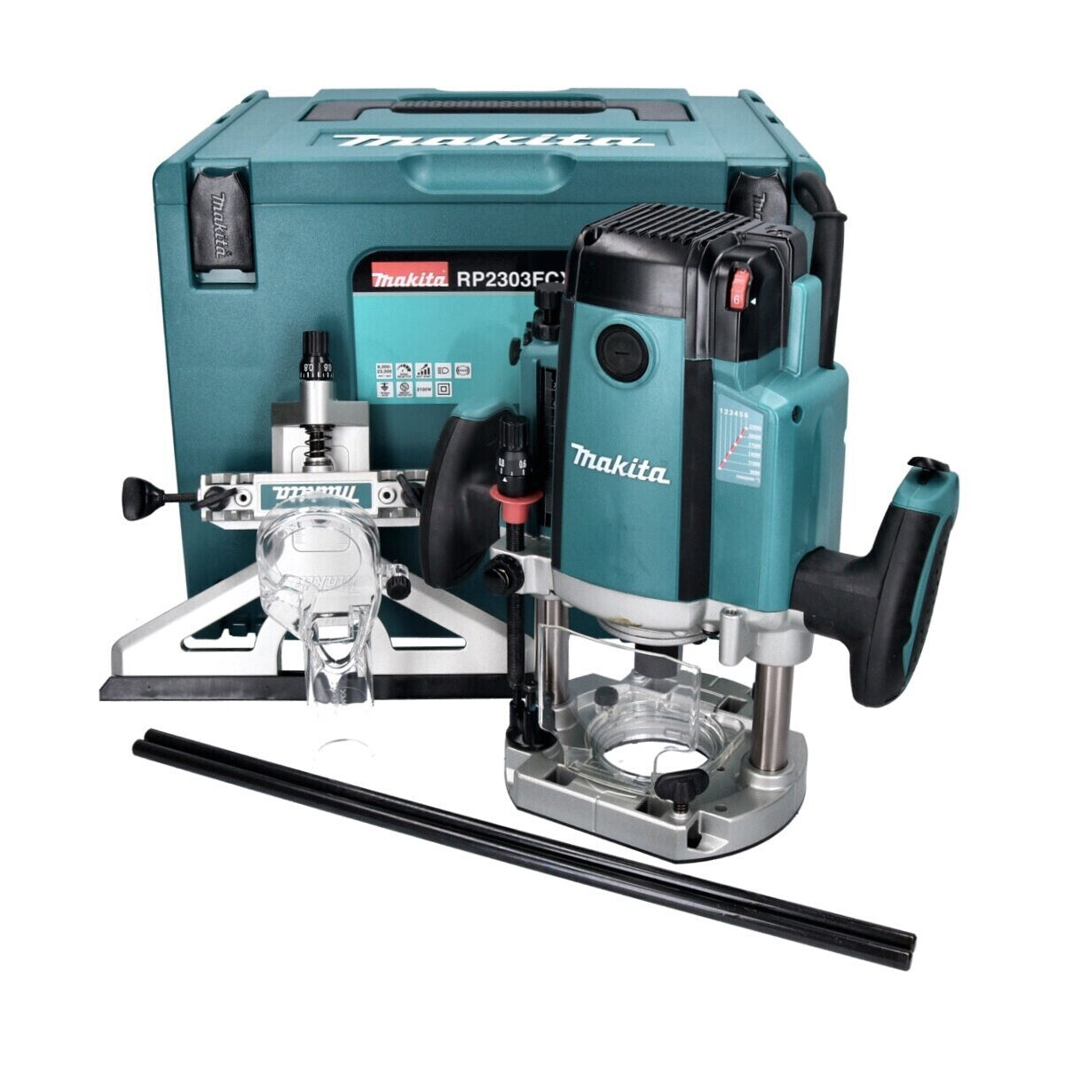  Makita RP2303FCXJ Défonceuse 2100W ø6 à ø12mm Avec Coffret Mak-Pac De Transport