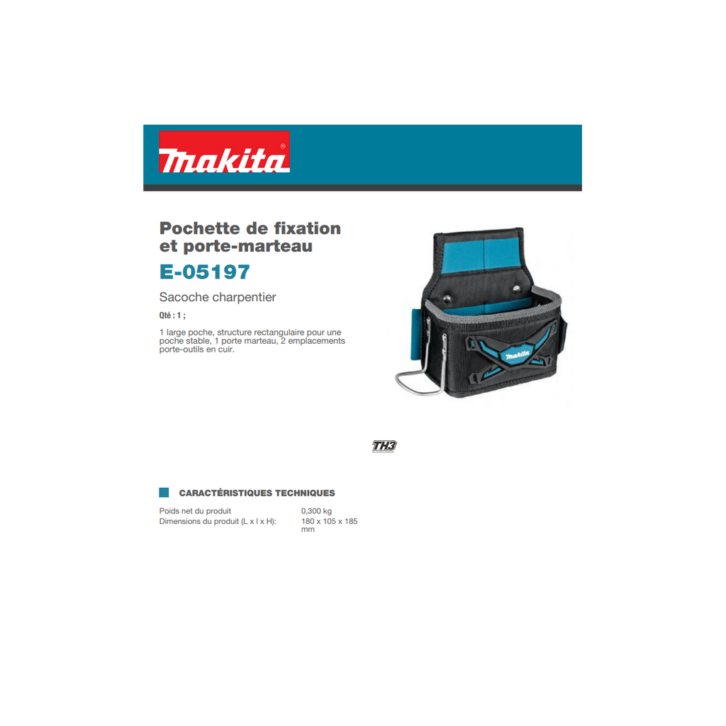  Makita Sacoche De Charpentier E-05197
