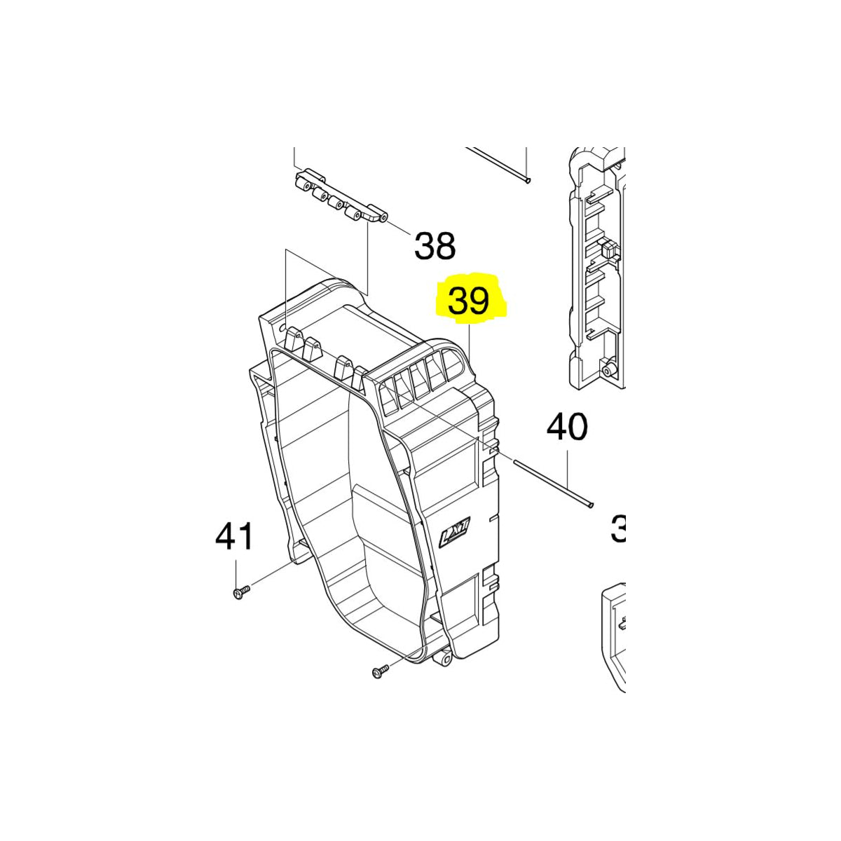  Makita SE00000483 Couvercle Batterie Pour Radio DMR108