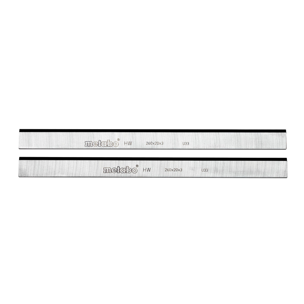  Metabo 2 Fers De Rabot Carbure 260mm Pour HC260 C/M/K 260x20x3mm (0911030730)
