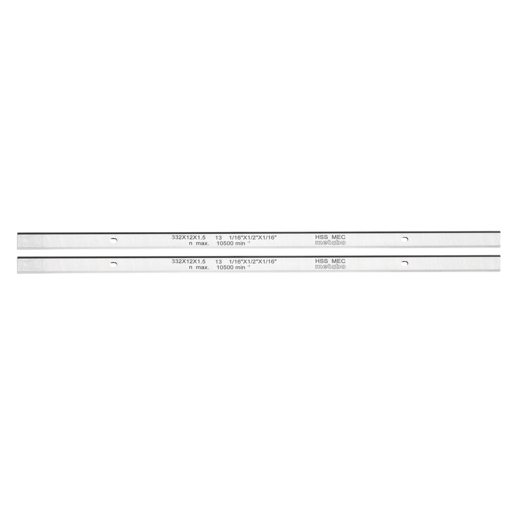  Metabo 2 Fers De Rabot HSS 332x12x1.5mm Pour Raboteuse DH330, DH316 (0911063549)