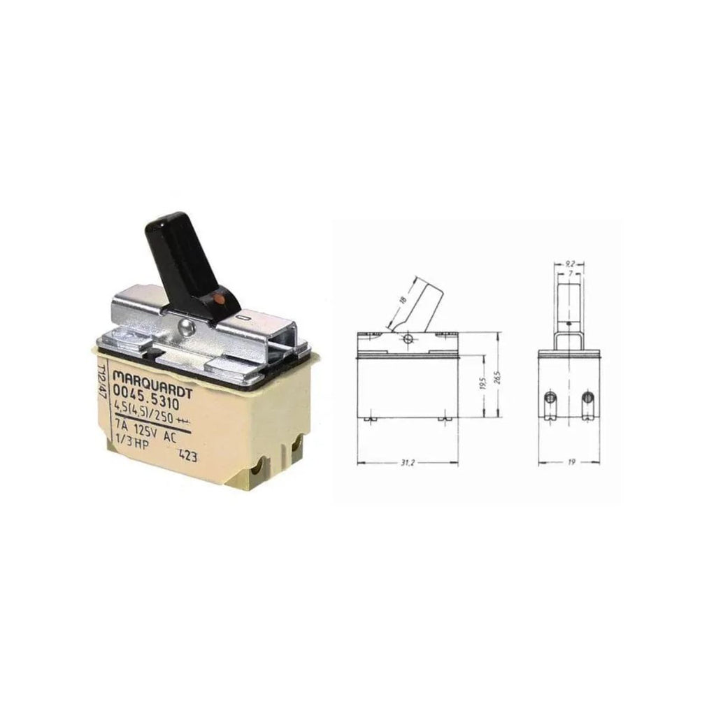  Metabo 343404230 Interrupteur 7015, 7115, KU6870, KU6875, LF714S, EWE9123