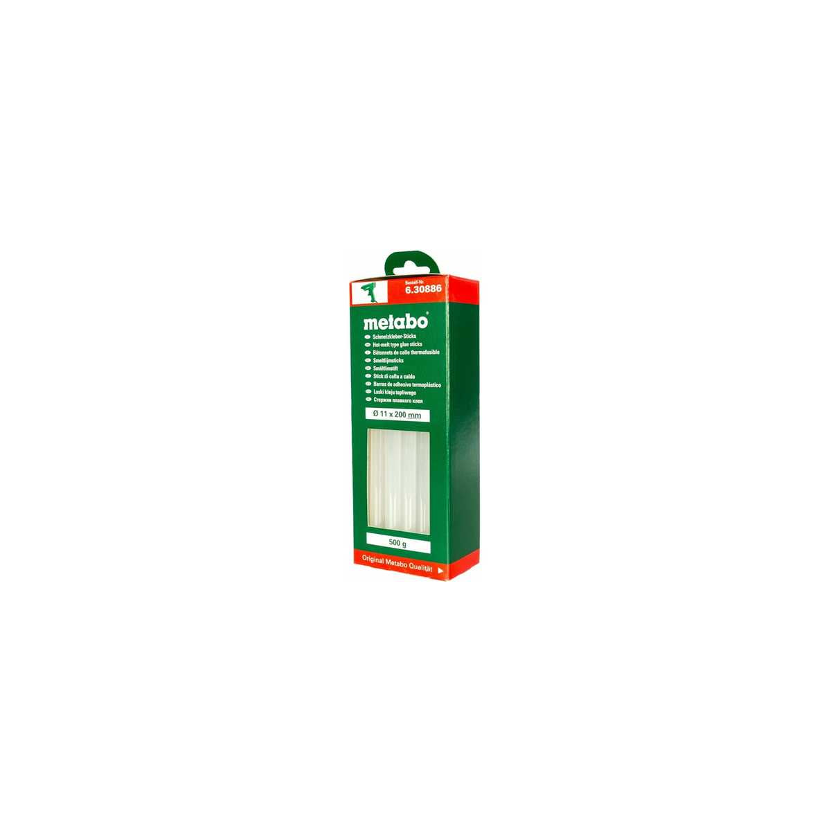  Metabo Bâtonnets De Colle ø11x200mm Transparent à Usage Universel (630886000)