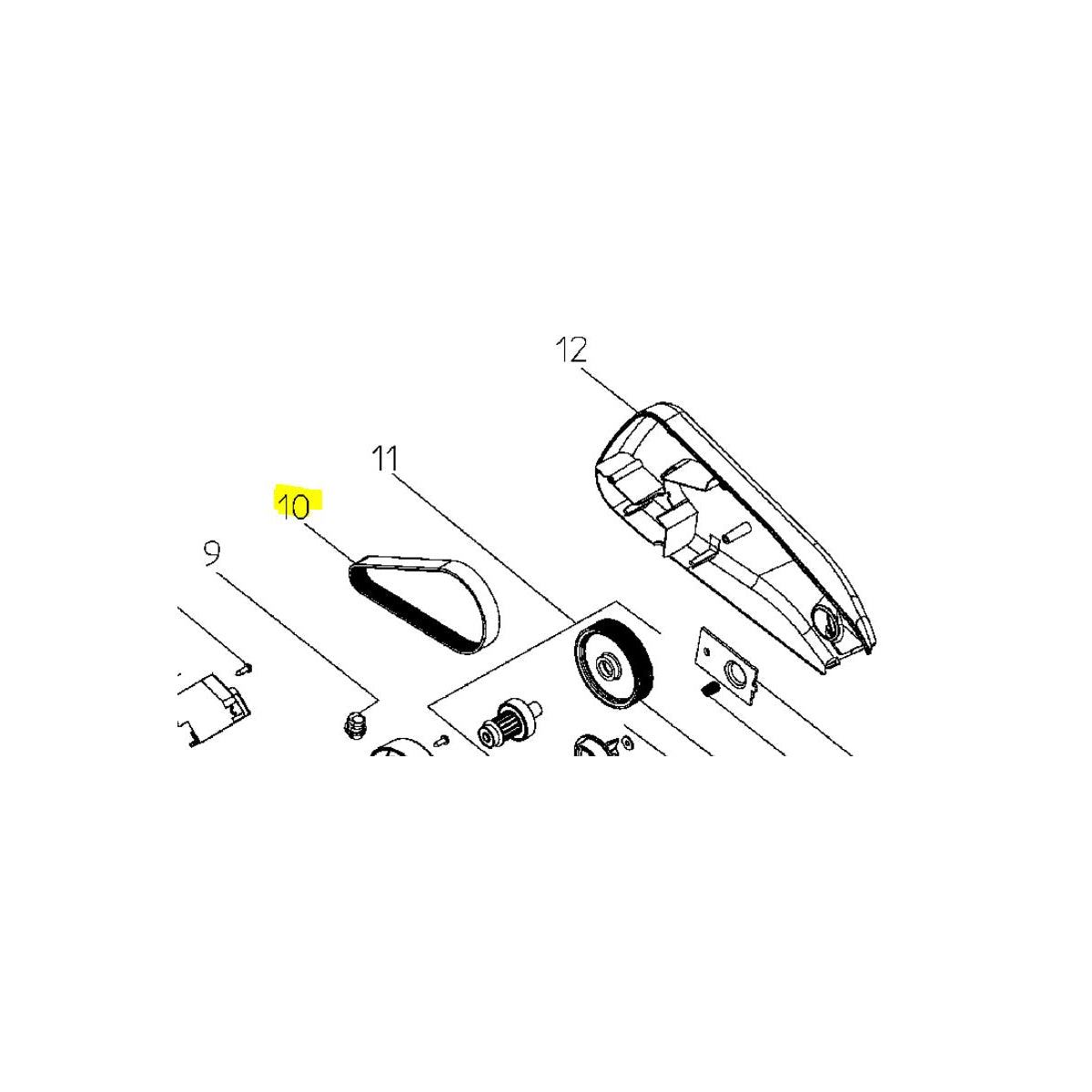  Metabo Courroie De Transmission 5PJ381 Pour Scie KGS216, KGS216PLUS (7233739493)