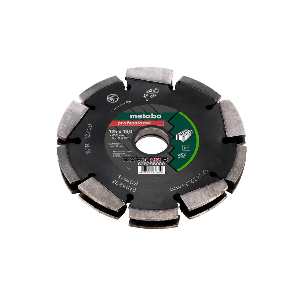 Metabo Disque Diamant Double Pour Rainureuse ø125mm (628298000)