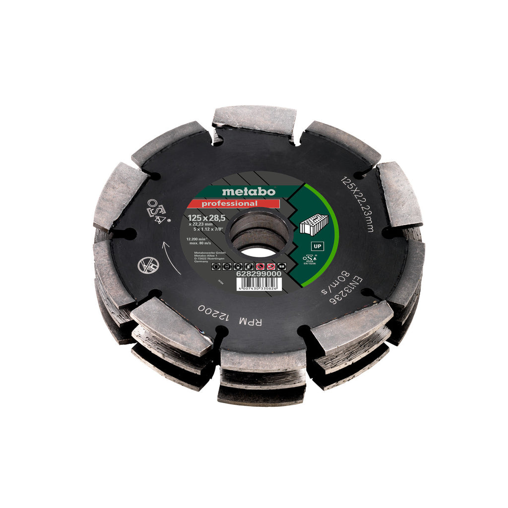  Metabo Disque Diamant Triple Pour Rainureuse ø125mm (628299000)