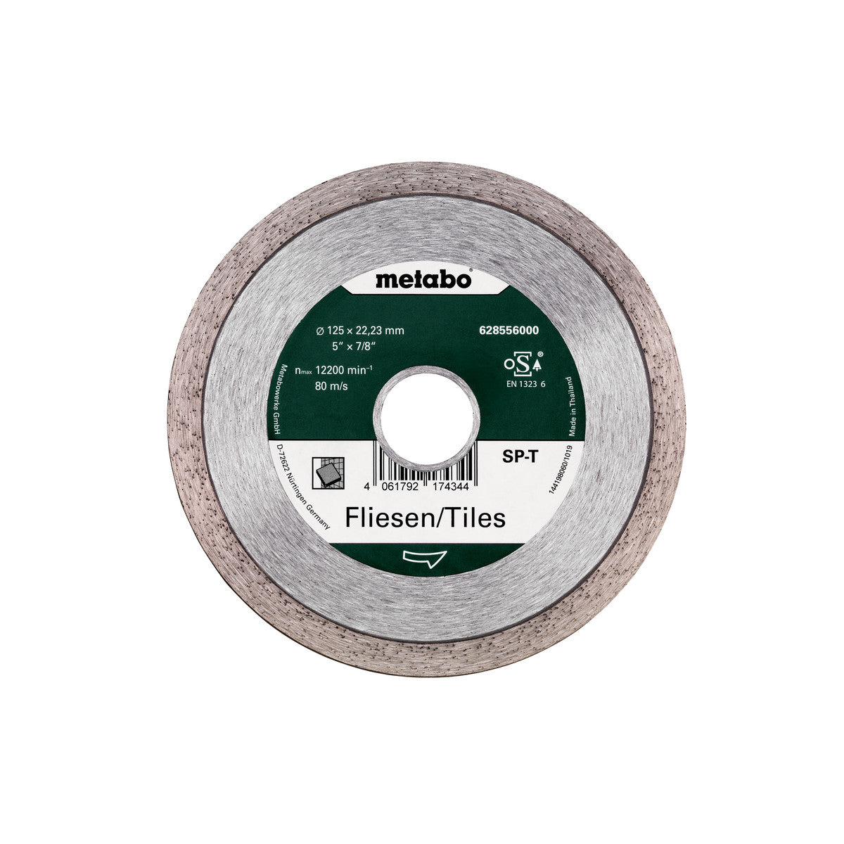  Metabo Disque ø125mm à Tronçonner Le Carrelage (628556000)