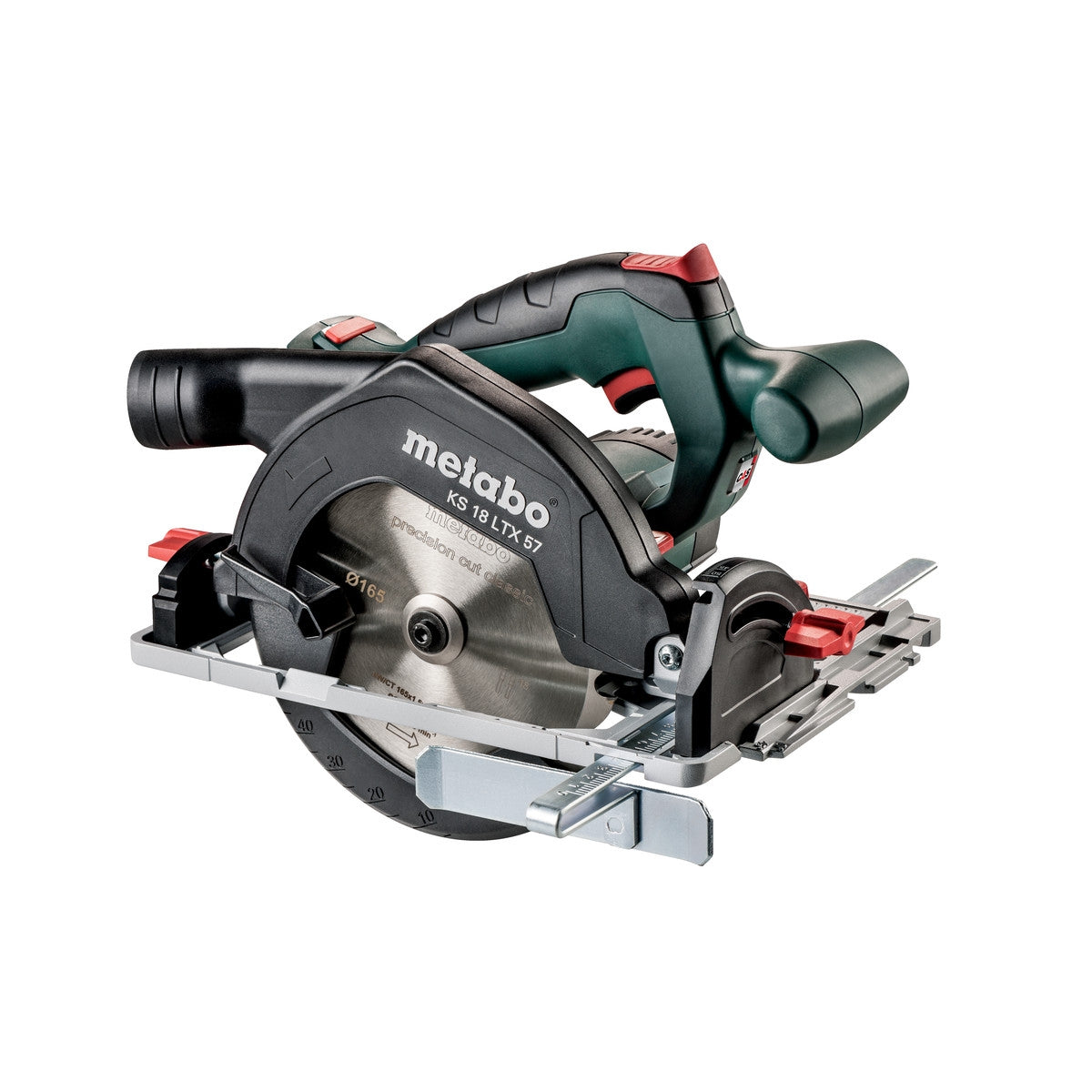  Metabo KS 18 LTX 57 Scie Circulaire 18V ø165mm 2X5.2AH LI-POWER Avec Coffret MetaBOX (601857700)