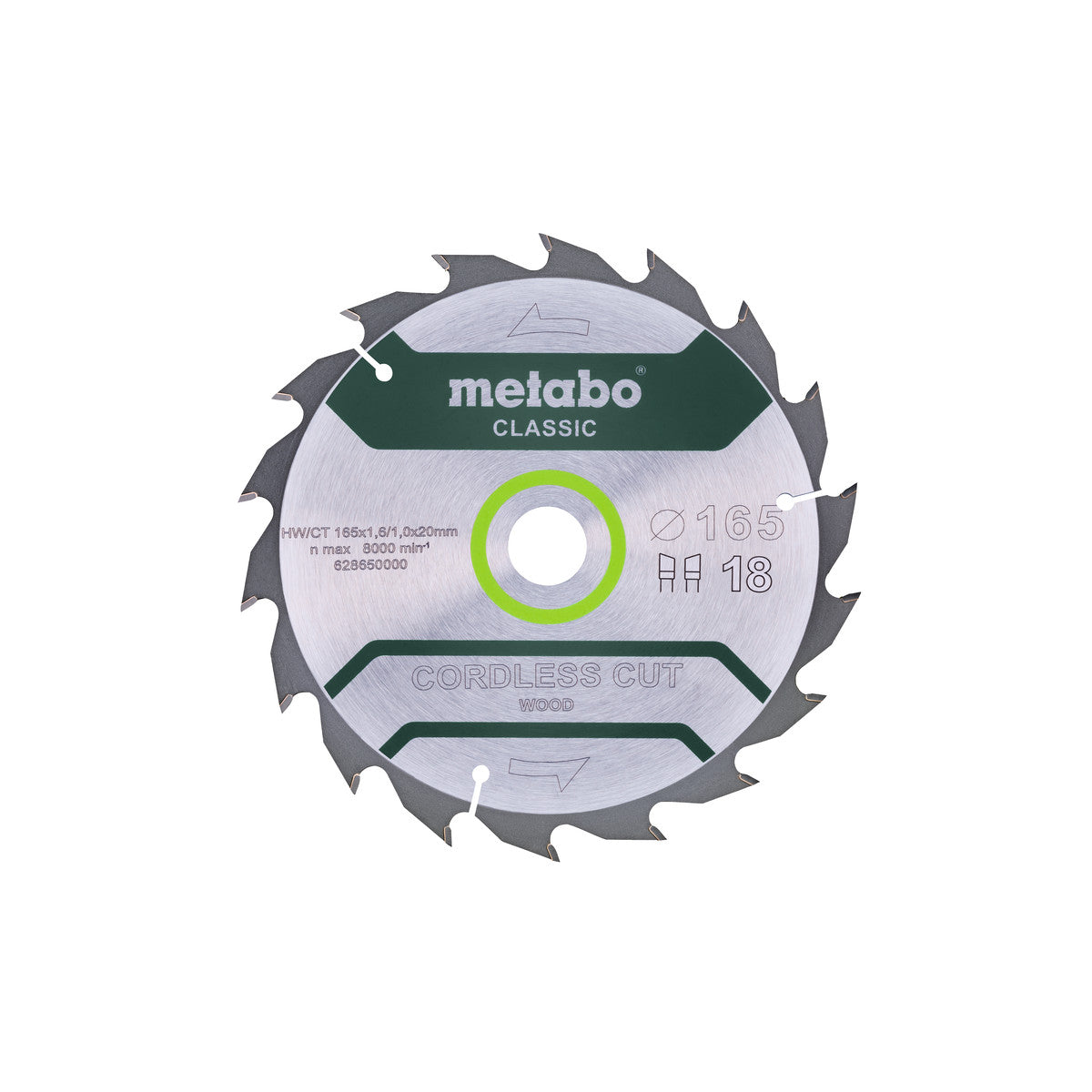  Metabo Lame De Scie Bois ø165x20 18Dts (628650000)