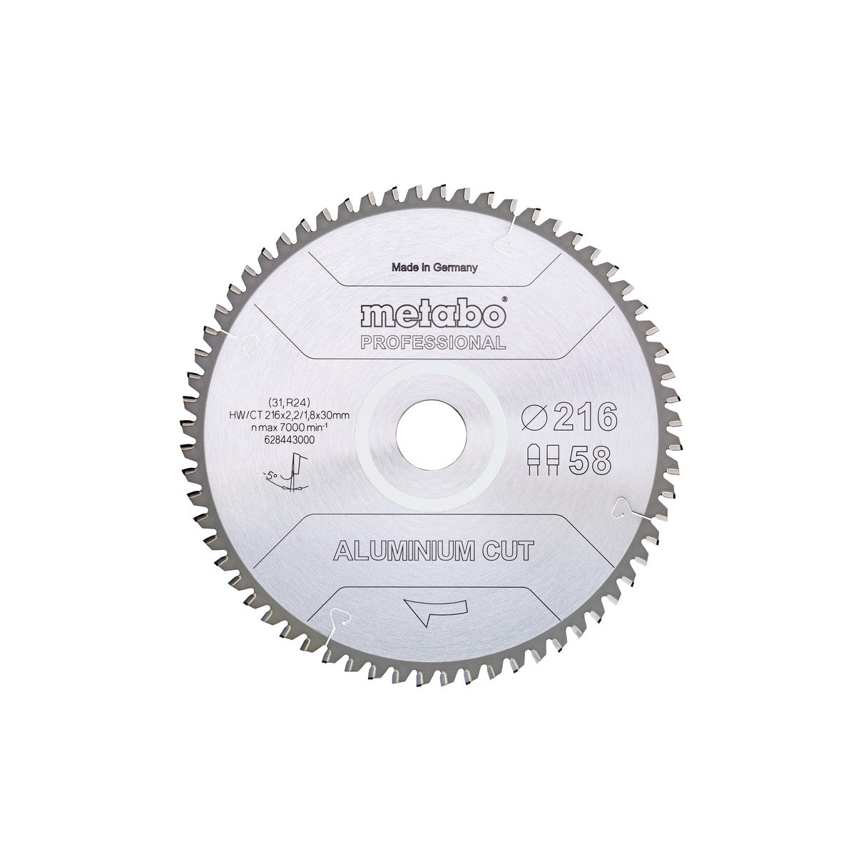  Metabo Lame De Scie Circulaire Aluminium ø254x30x2 72Dts «ALUMINIUM CUT» (628447000)