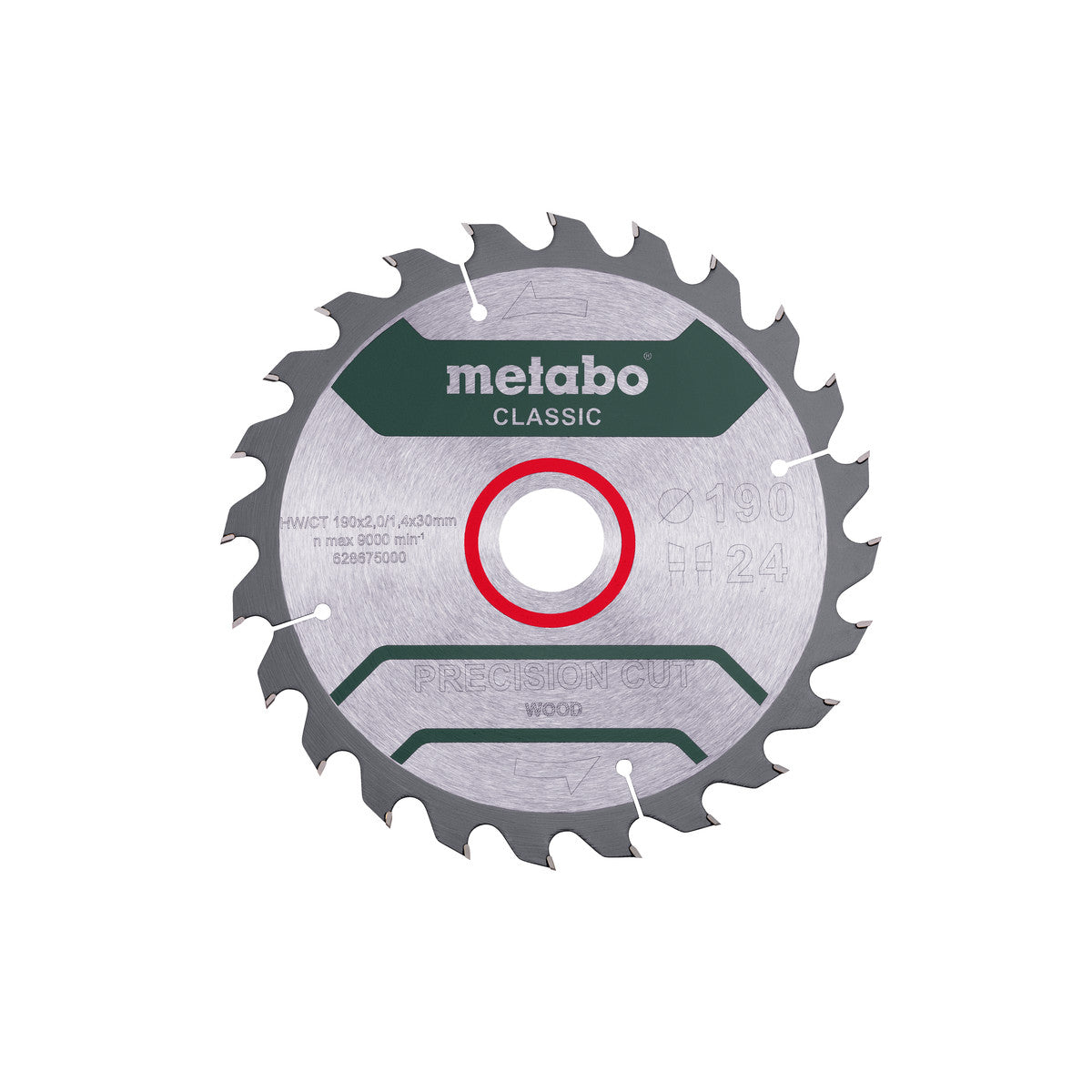  Metabo Lame De Scie Circulaire Bois ø190x30x2 24Dts Precision Cut (628675000)