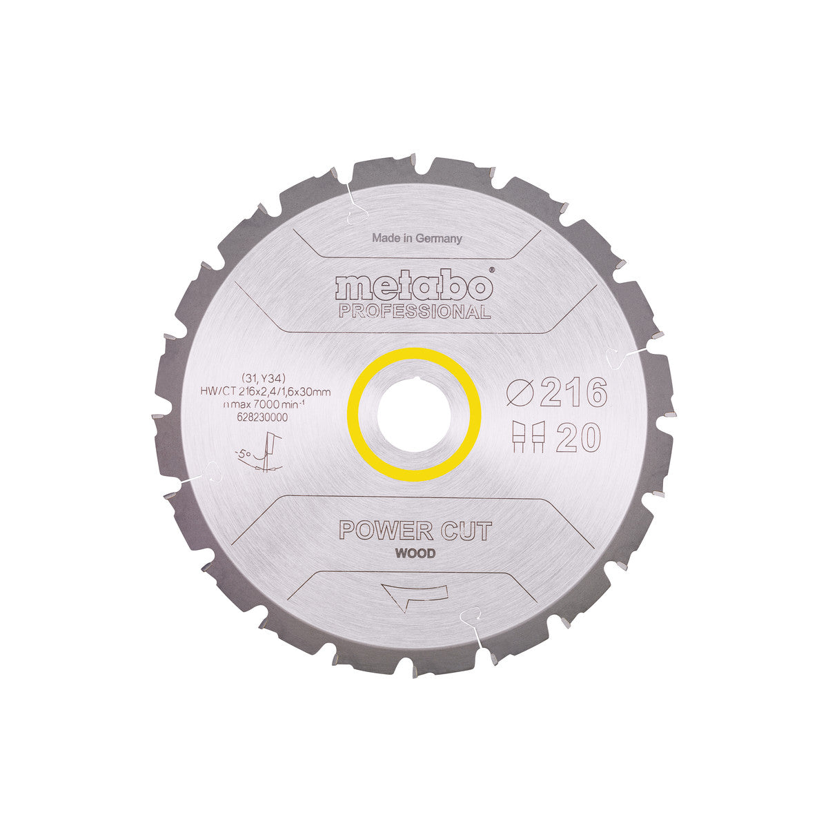  Metabo Lame De Scie Circulaire BOIS ø216x30 20Dts (628230000)